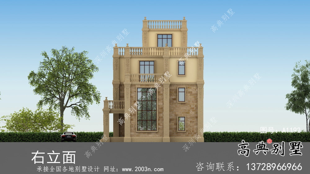 鄉村最新款歐式古典小別墅設計圖紙及設計效果圖全集