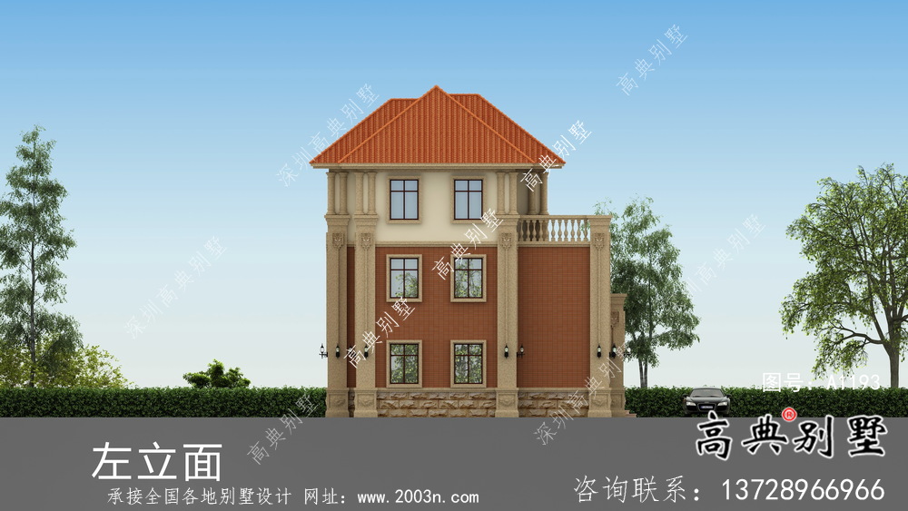 鄉(xiāng)村最漂亮的歐式133平米小別墅設(shè)計(jì)圖
