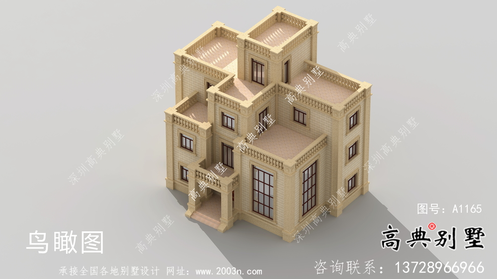 歐式豪華復(fù)式四層露臺(tái)別墅設(shè)計(jì)圖紙