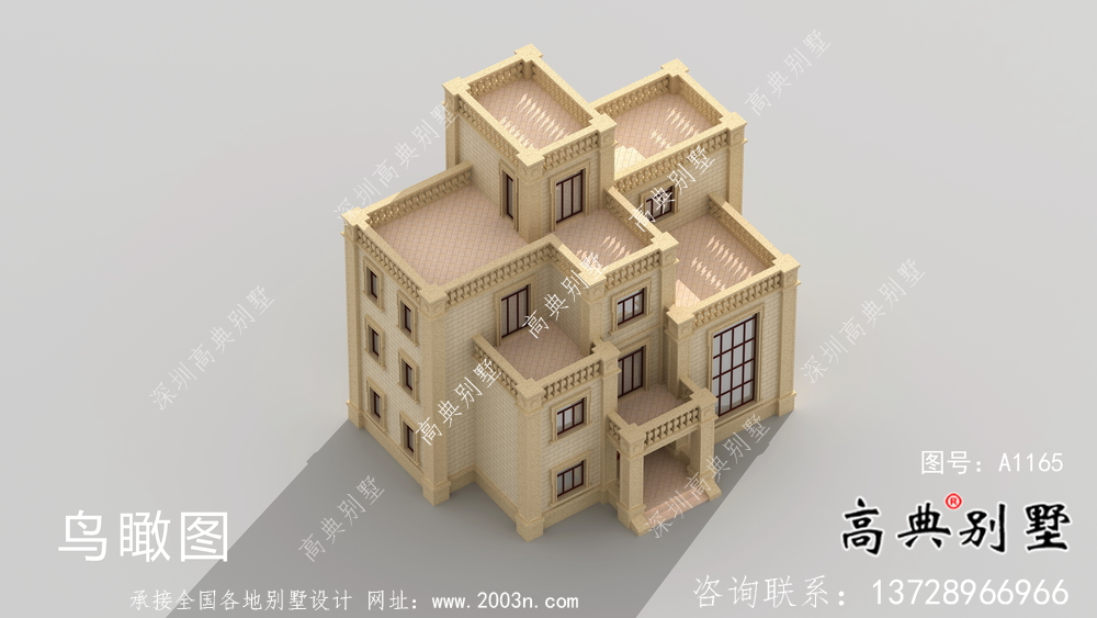 歐式豪華復(fù)式四層露臺(tái)別墅設(shè)計(jì)圖紙