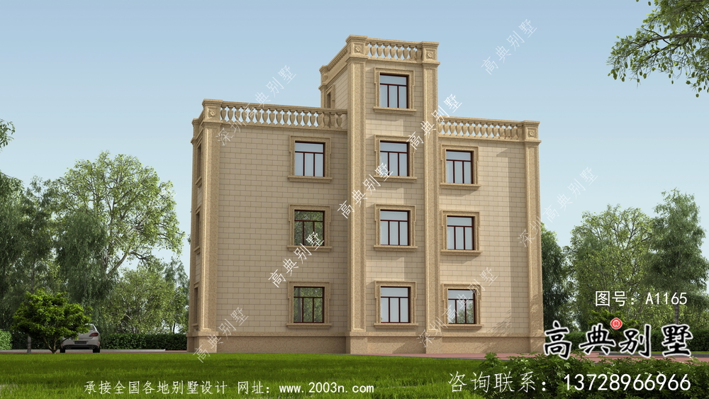 歐式豪華復(fù)式四層露臺(tái)別墅設(shè)計(jì)圖紙