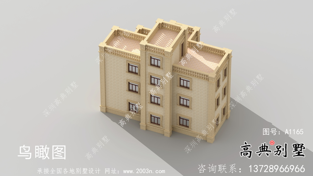 歐式豪華復(fù)式四層露臺(tái)別墅設(shè)計(jì)圖紙