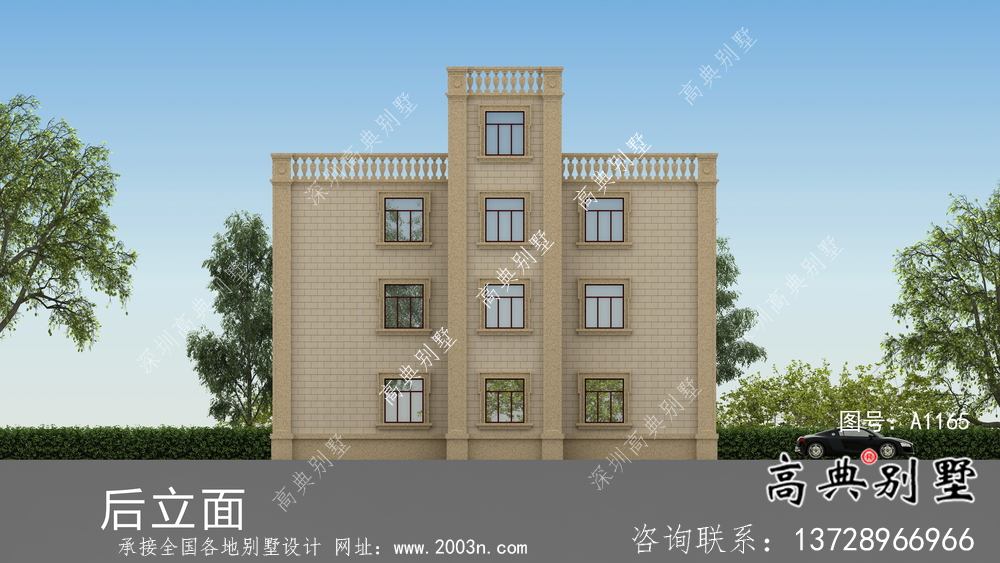 歐式豪華復(fù)式四層露臺(tái)別墅設(shè)計(jì)圖紙