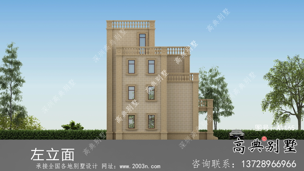歐式豪華復(fù)式四層露臺(tái)別墅設(shè)計(jì)圖紙