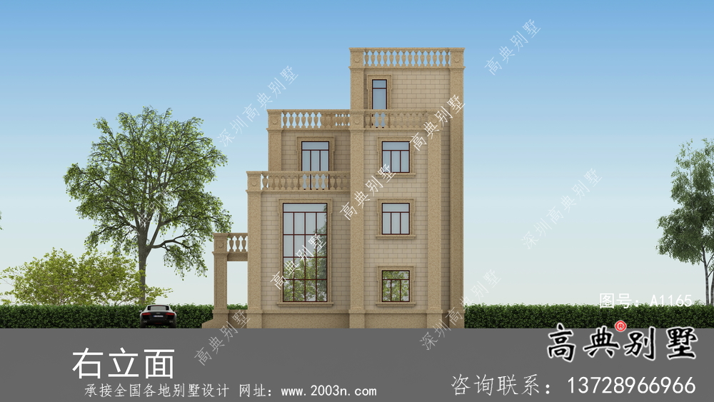 歐式豪華復(fù)式四層露臺(tái)別墅設(shè)計(jì)圖紙