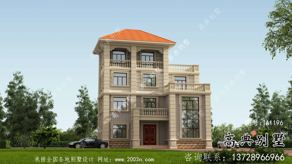 歐式古典小別墅設(shè)計(jì)圖及設(shè)計(jì)效果圖