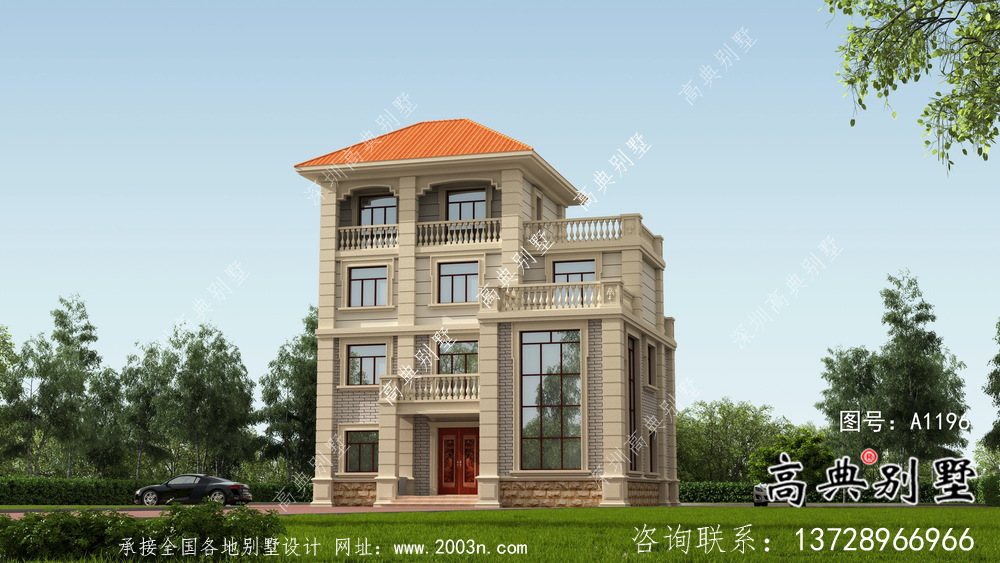 歐式古典小別墅設(shè)計(jì)圖及設(shè)計(jì)效果圖