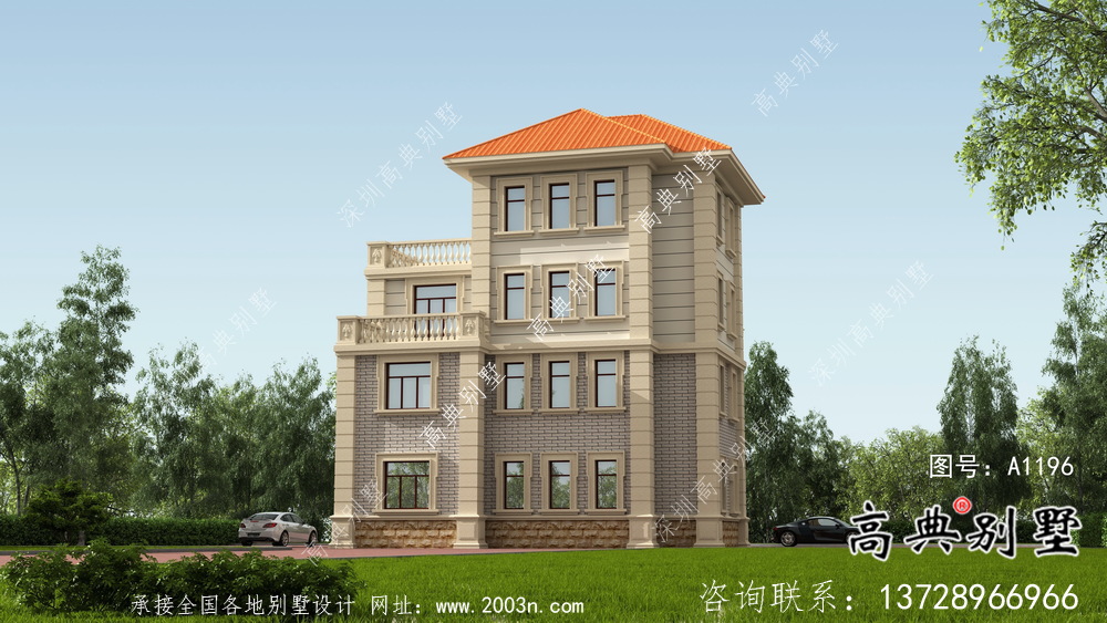 歐式古典小別墅設(shè)計(jì)圖及設(shè)計(jì)效果圖