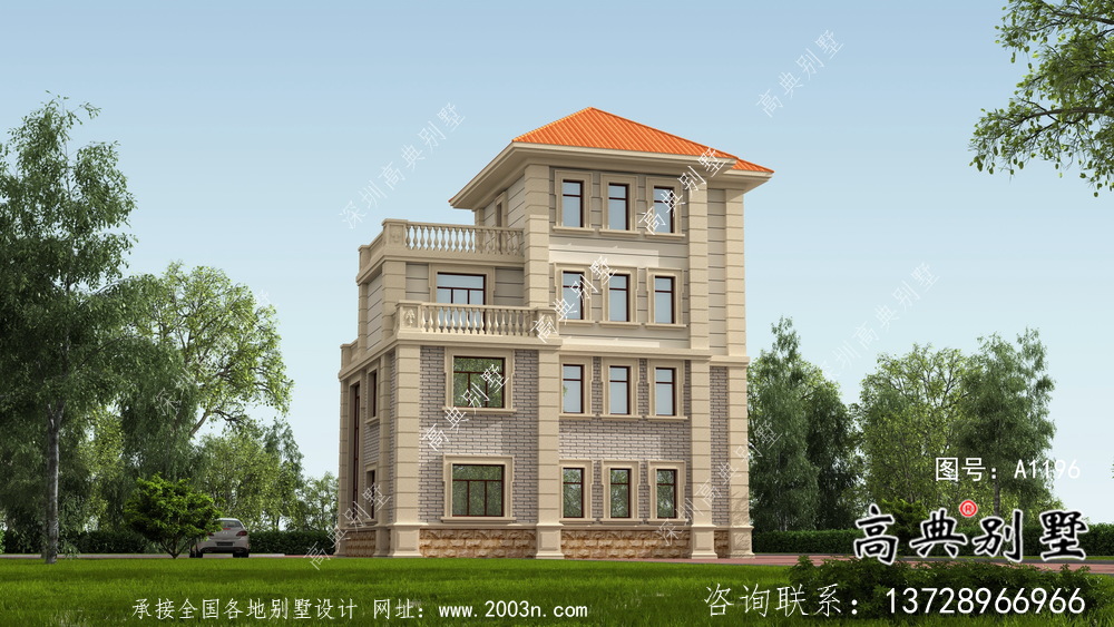 歐式古典小別墅設(shè)計(jì)圖及設(shè)計(jì)效果圖