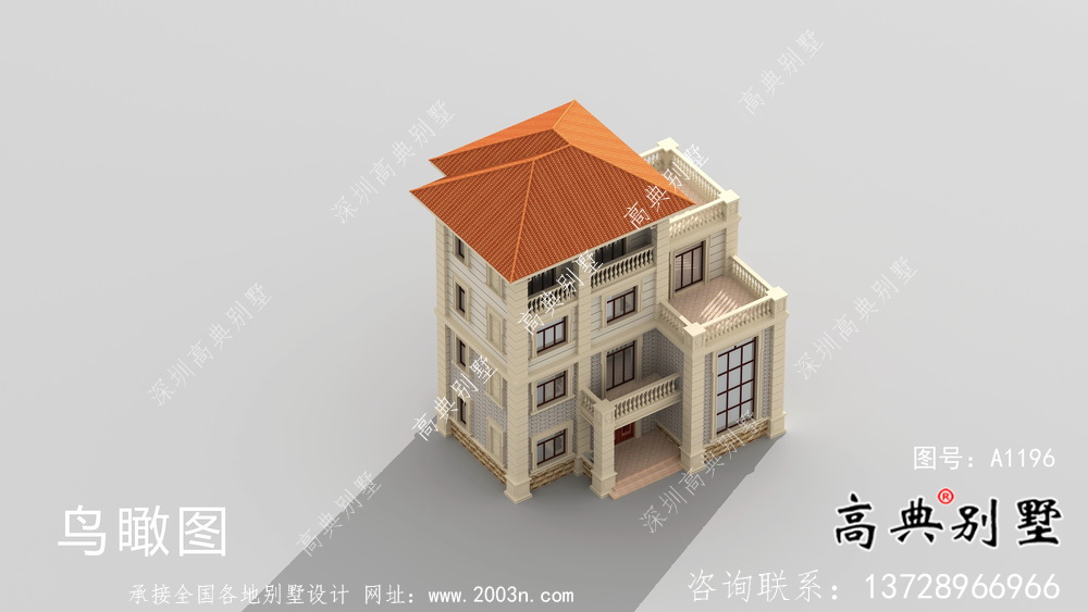 歐式古典小別墅設(shè)計(jì)圖及設(shè)計(jì)效果圖