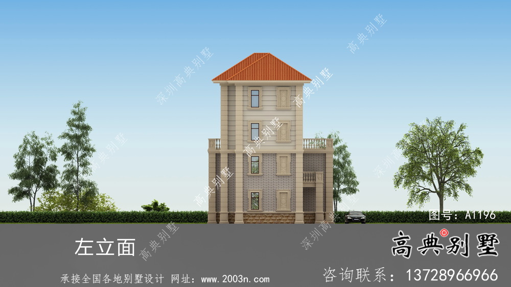 歐式古典小別墅設(shè)計(jì)圖及設(shè)計(jì)效果圖