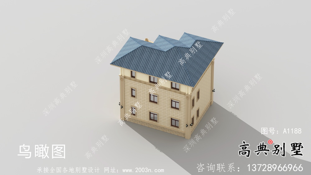 鄉村復式三層歐式別墅設計圖紙及平面設計圖