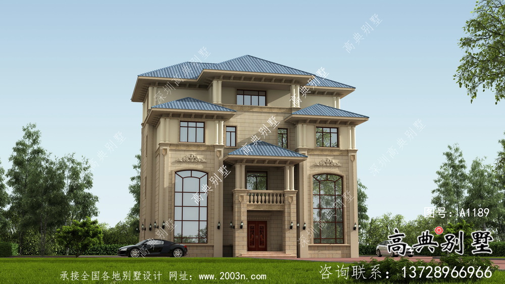 清新歐式四層別墅設計圖紙大全