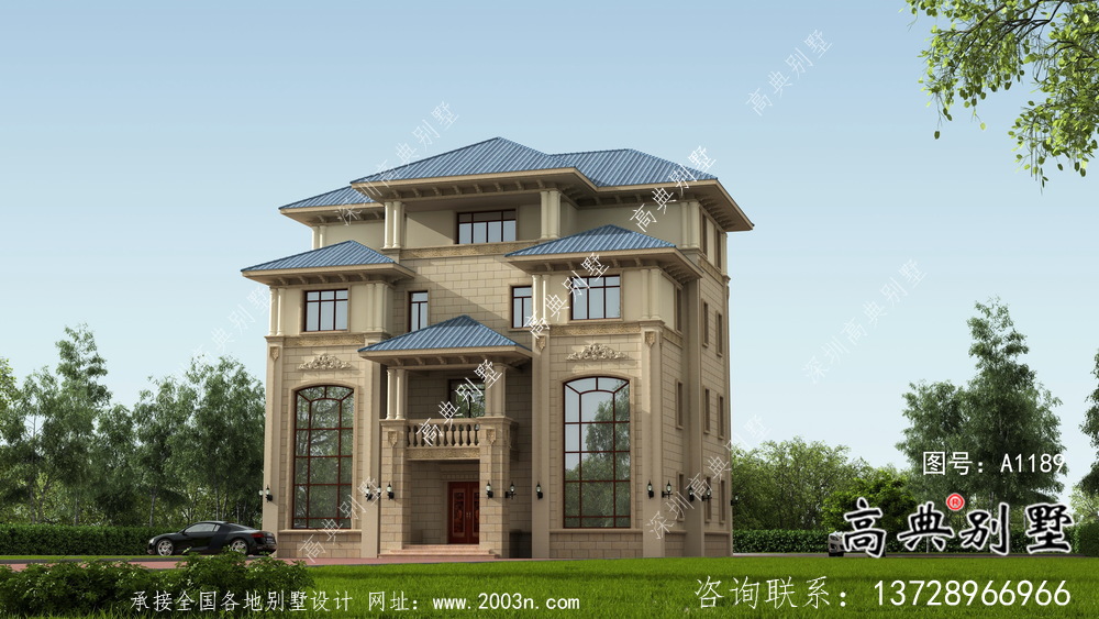 清新歐式四層別墅設計圖紙大全