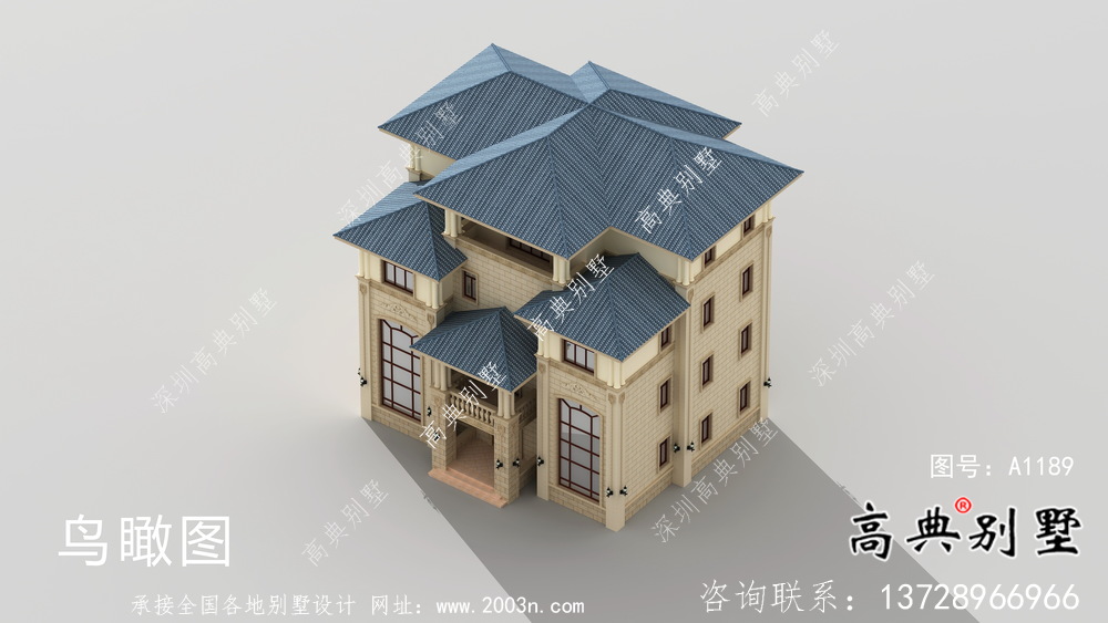 清新歐式四層別墅設計圖紙大全