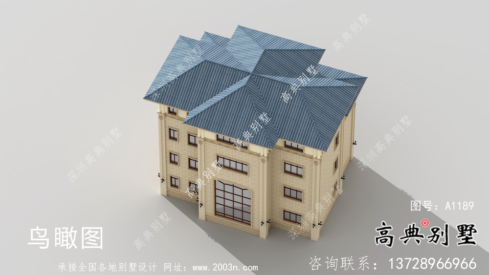 清新歐式四層別墅設計圖紙大全
