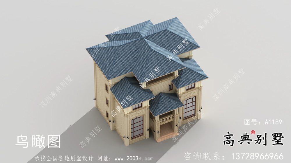清新歐式四層別墅設計圖紙大全