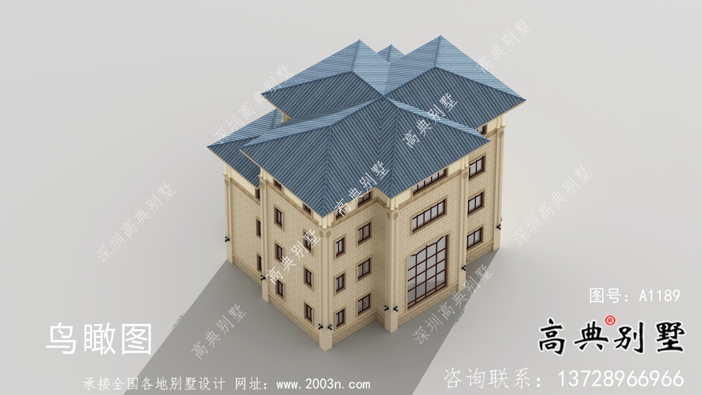 清新歐式四層別墅設計圖紙大全