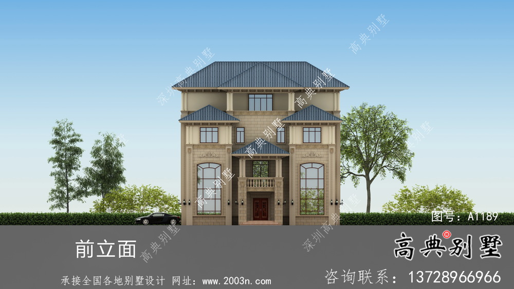 清新歐式四層別墅設計圖紙大全
