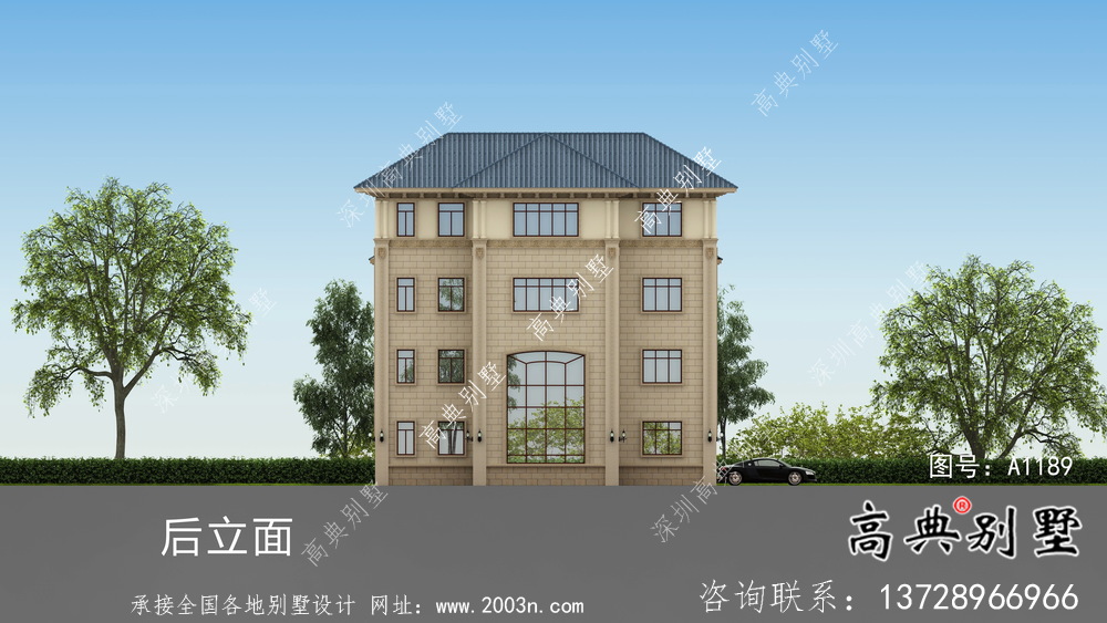 清新歐式四層別墅設計圖紙大全