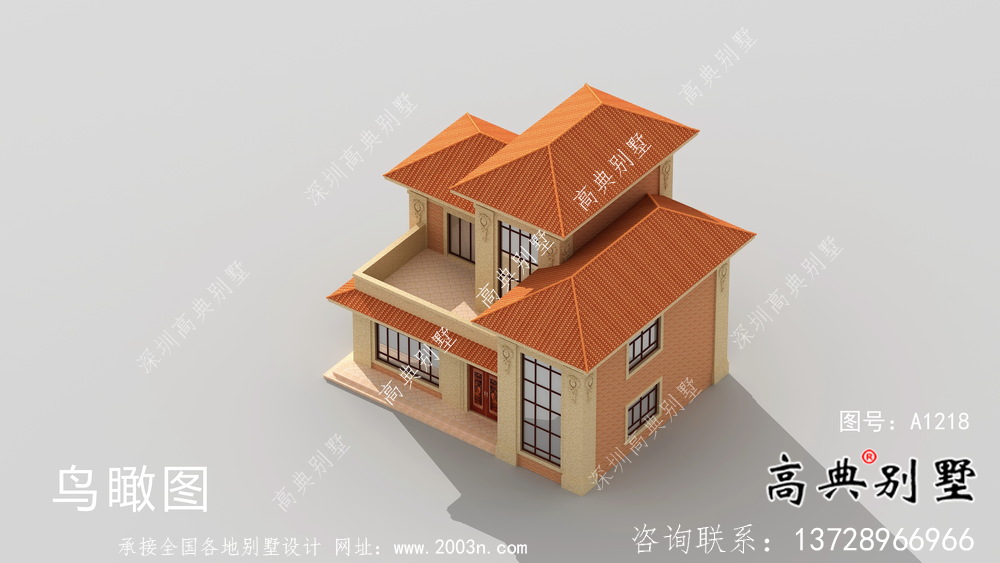 歐式三層古典小別墅設計圖及設計效果圖