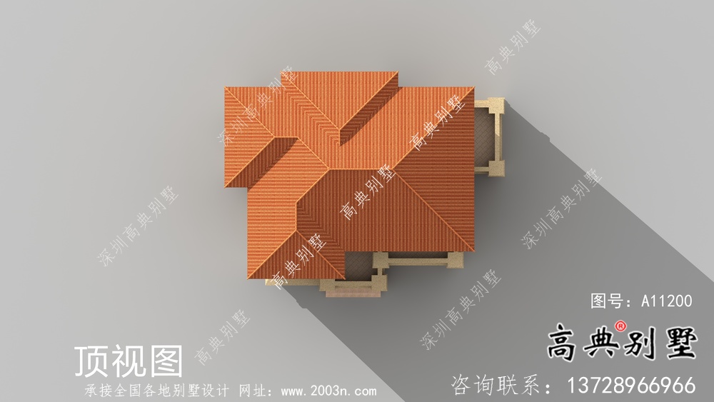 鄉(xiāng)村歐式三層復(fù)式別墅外觀設(shè)計(jì)圖