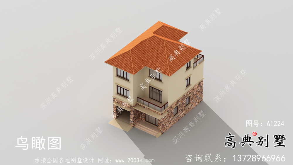 鄉(xiāng)村93平米帶車庫小別墅設(shè)計圖