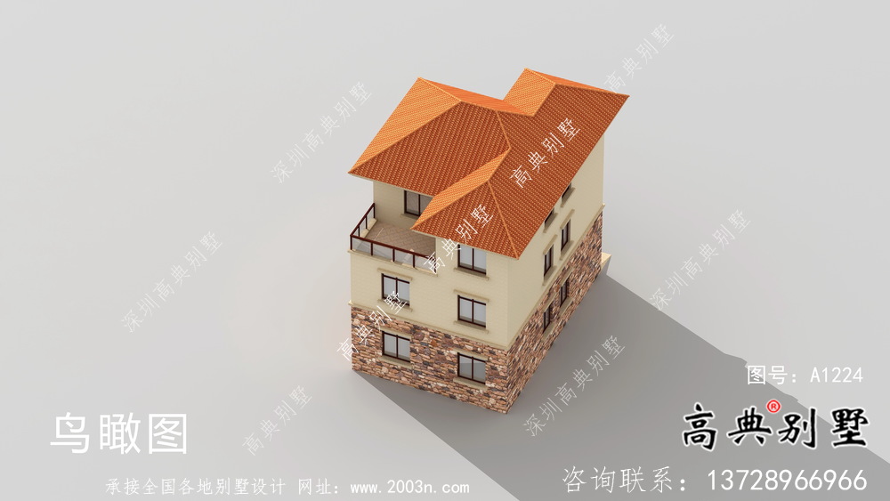 鄉(xiāng)村93平米帶車庫小別墅設(shè)計圖