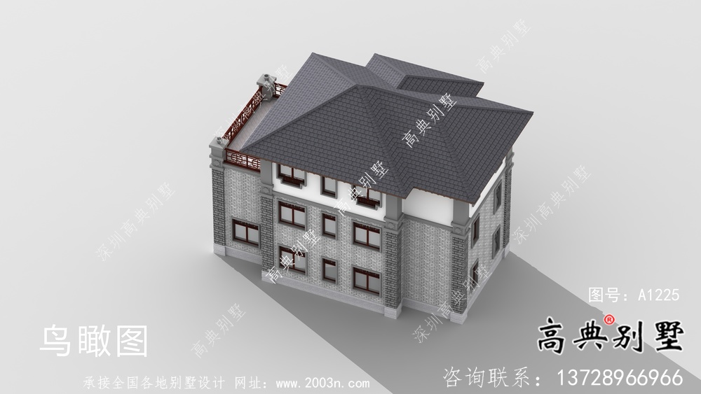 鄉村新中式風格獨棟別墅設計圖及設計效果圖