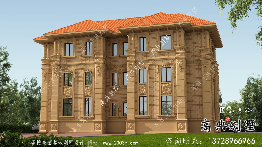 新款雙拼別墅設計圖計劃方案圖（含設計效果圖）