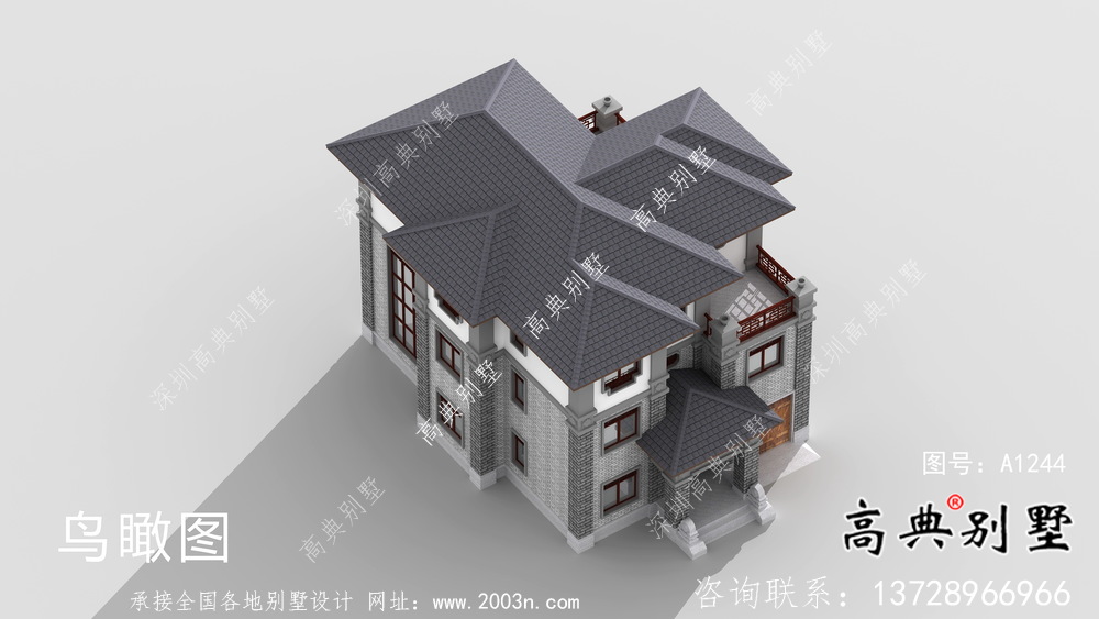 帶車庫與的農村獨棟別墅圖紙大全