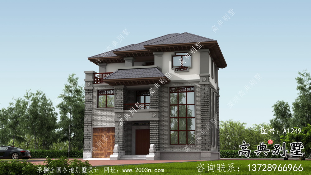 農(nóng)村新中式別墅設(shè)計圖及設(shè)計效果圖
