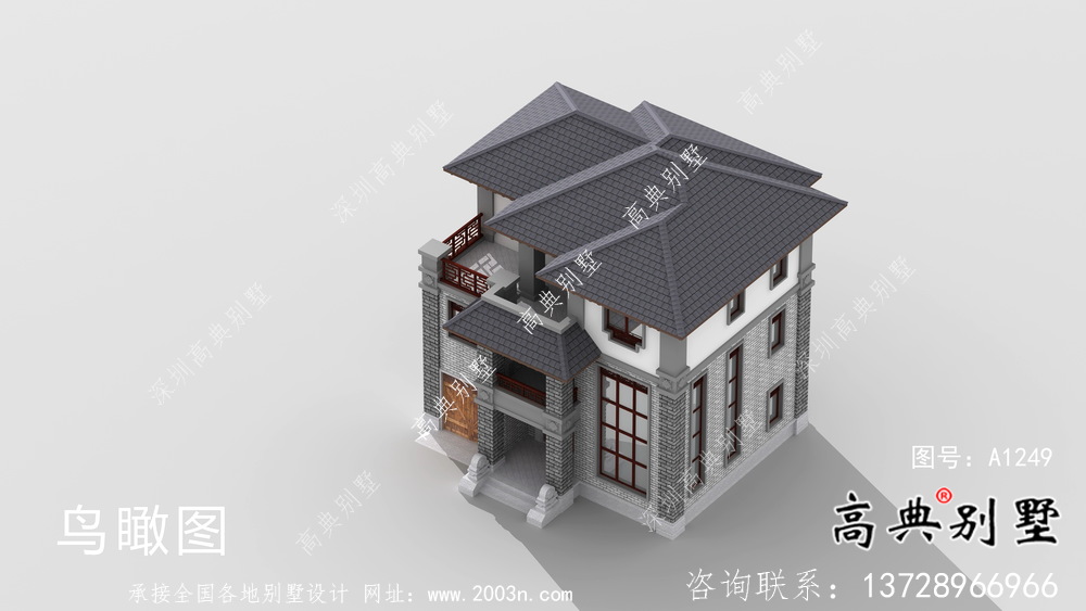 農(nóng)村新中式別墅設(shè)計圖及設(shè)計效果圖