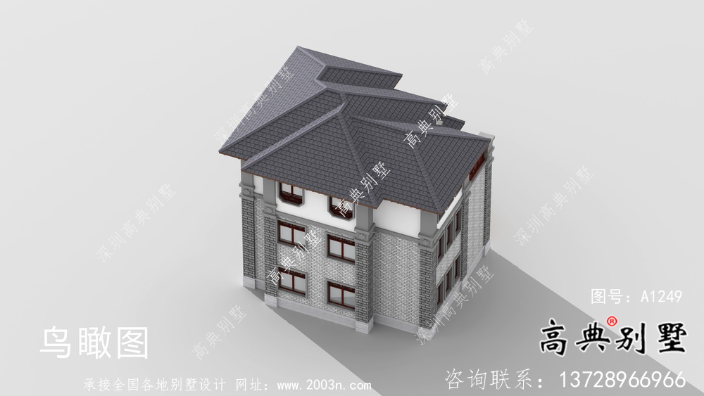農(nóng)村新中式別墅設(shè)計圖及設(shè)計效果圖