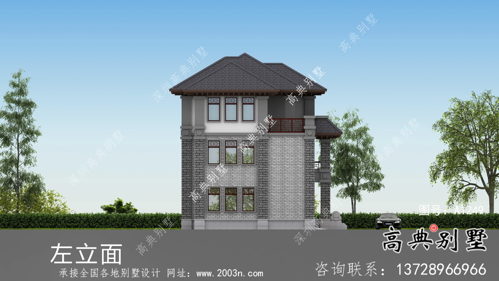 農(nóng)村新中式別墅設(shè)計圖及設(shè)計效果圖
