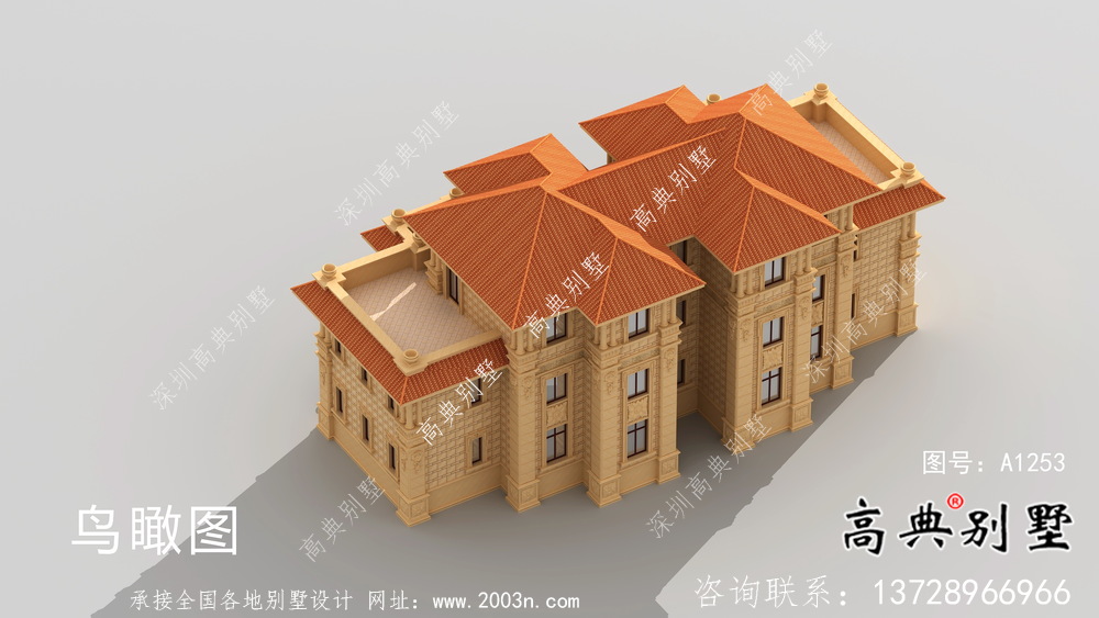 最新簡單的歐式雙人別墅的布局圖和效果圖