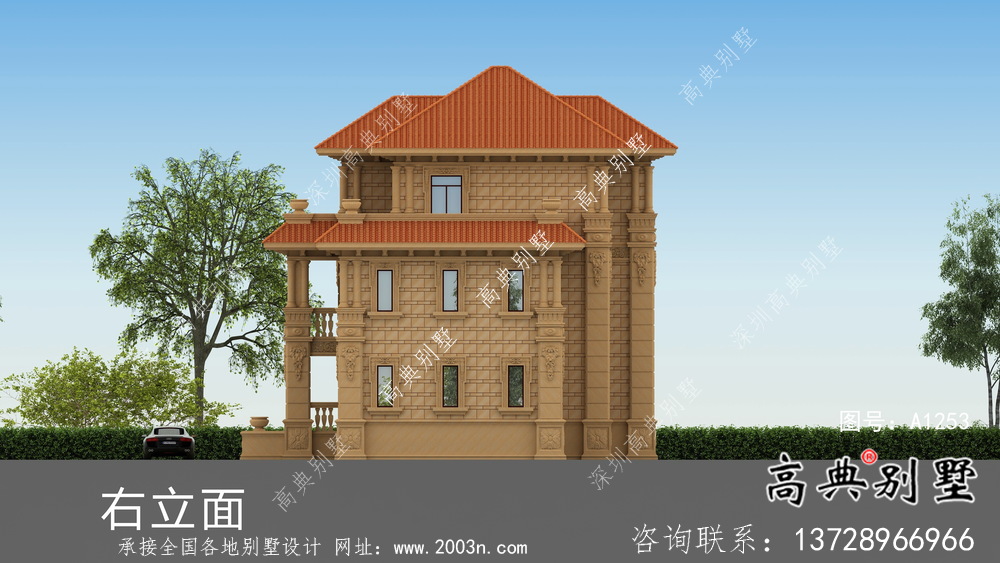 最新簡單的歐式雙人別墅的布局圖和效果圖