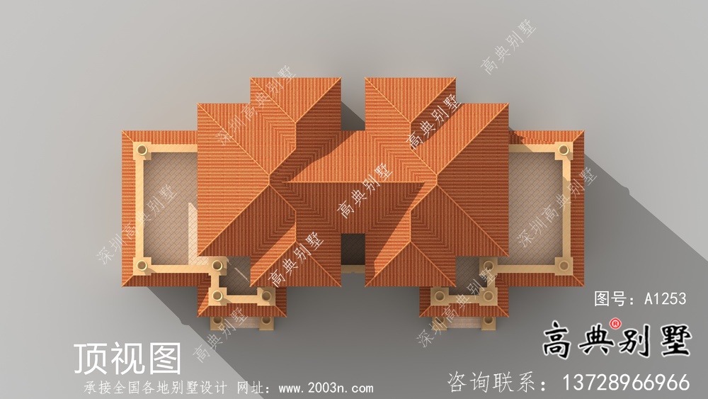 最新簡單的歐式雙人別墅的布局圖和效果圖