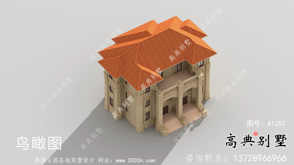 歐式三層雙拼別墅設計圖紙及效果圖大全