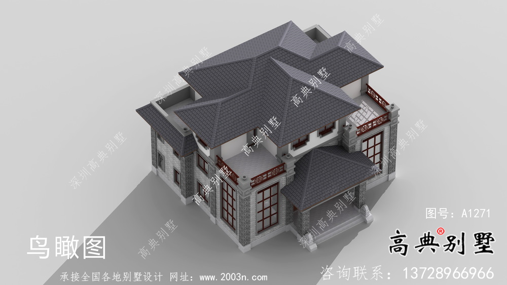 兄弟雙拼農村自建建筑設計圖紙及效果圖全集