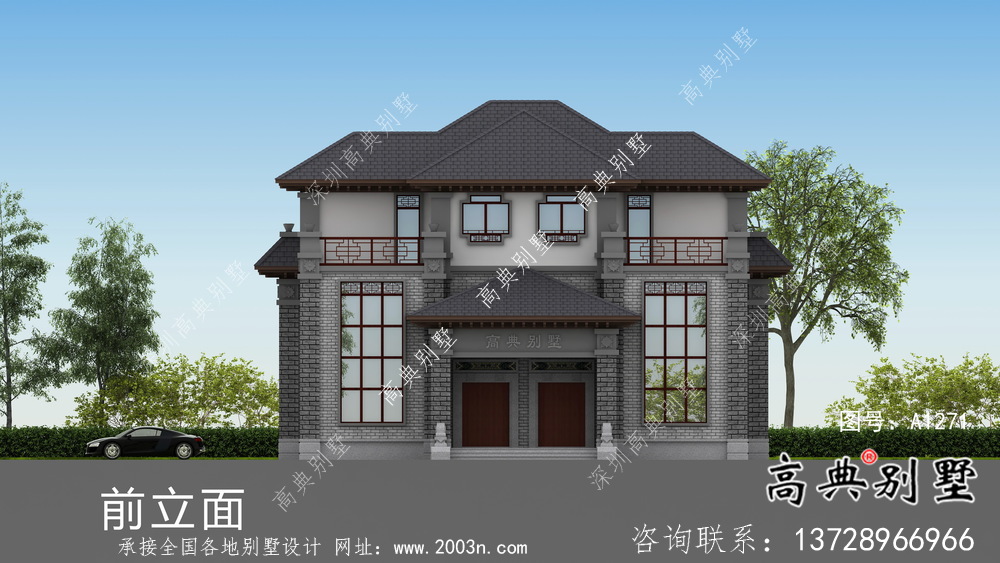 兄弟雙拼農村自建建筑設計圖紙及效果圖全集