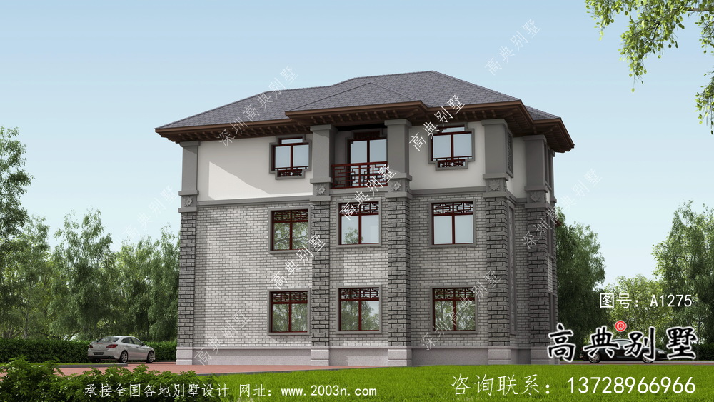 漂亮的新中式風格鄉村小別墅設計圖