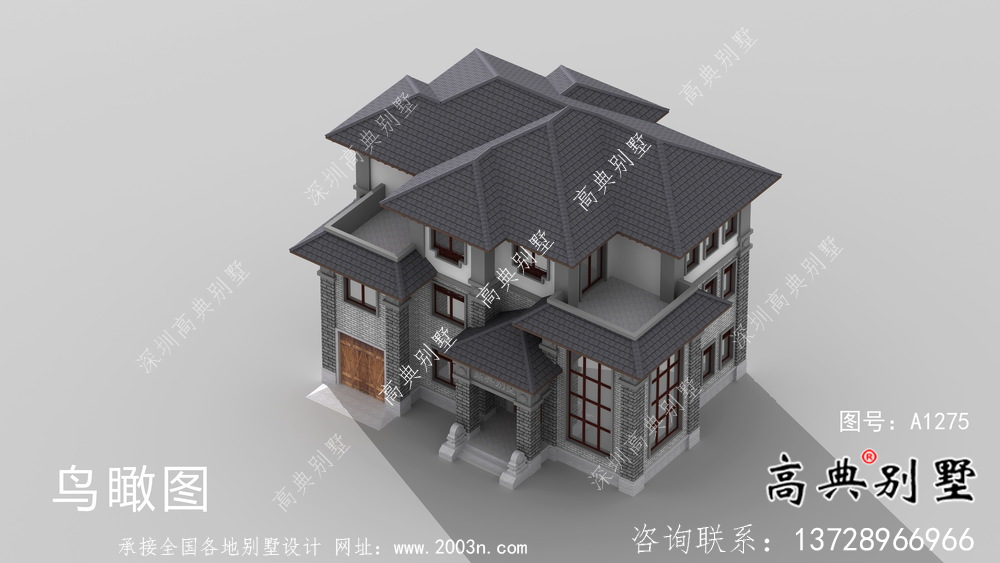 漂亮的新中式風格鄉村小別墅設計圖