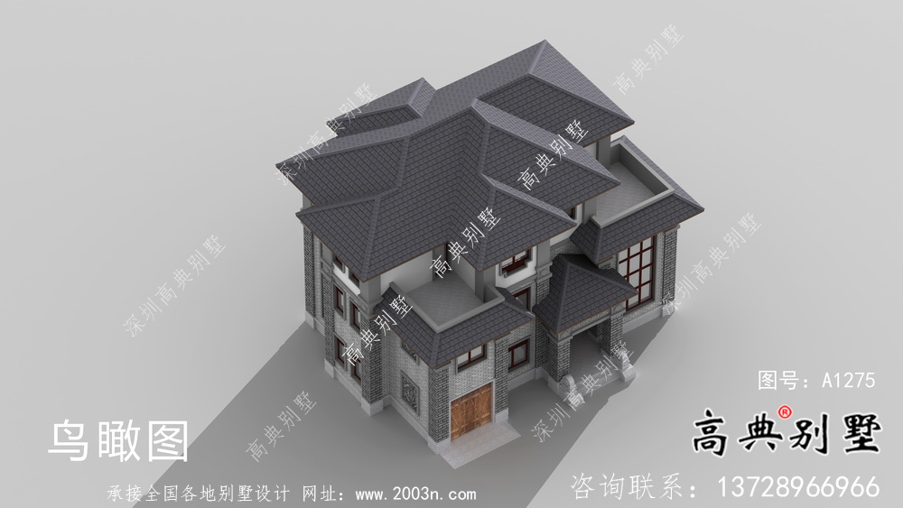 漂亮的新中式風格鄉村小別墅設計圖