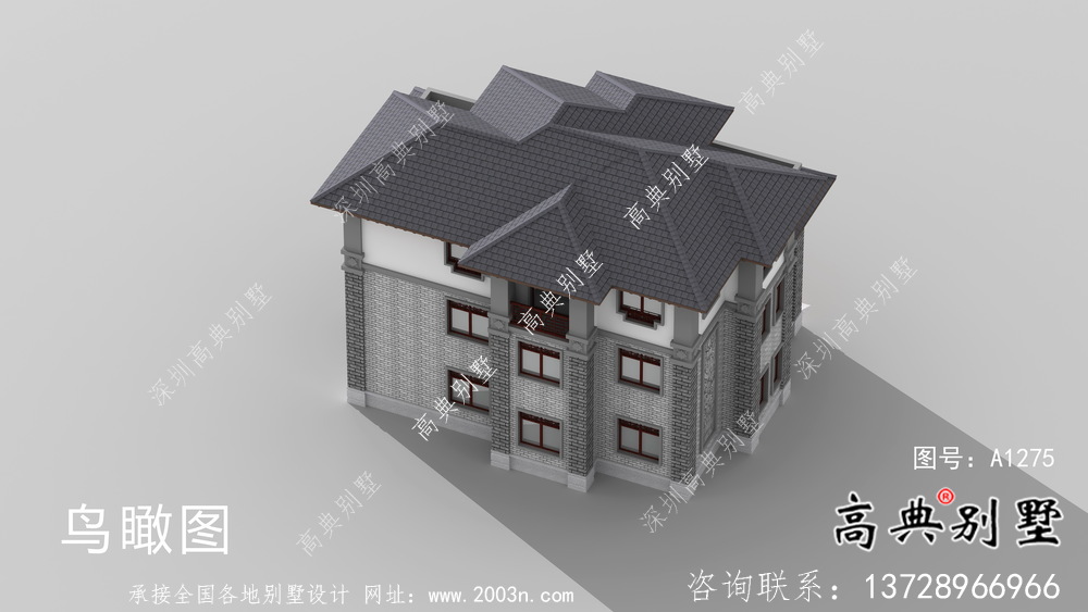 漂亮的新中式風格鄉村小別墅設計圖
