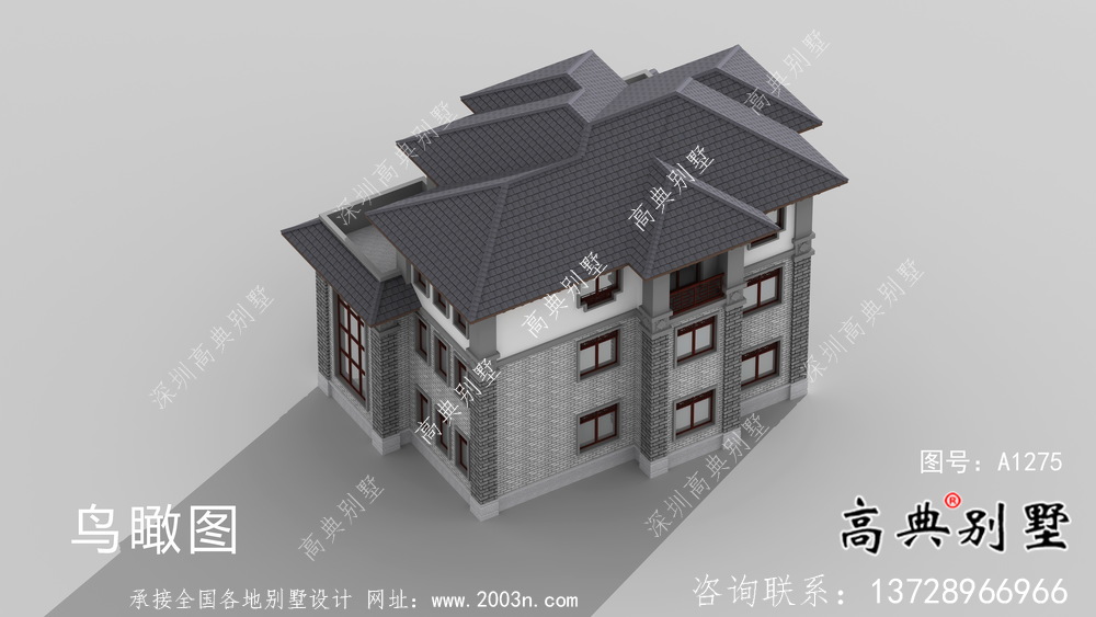 漂亮的新中式風格鄉村小別墅設計圖