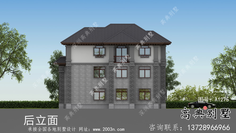 漂亮的新中式風格鄉村小別墅設計圖