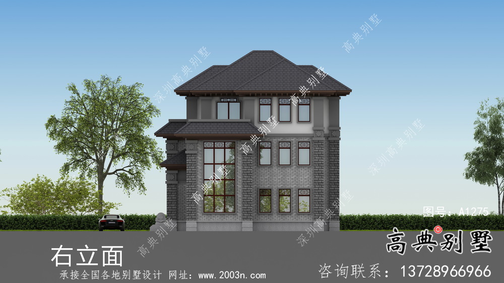漂亮的新中式風格鄉村小別墅設計圖