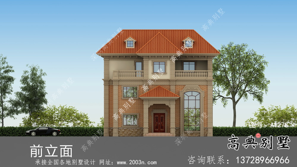 歐式三層復(fù)式小別墅圖紙及效果圖