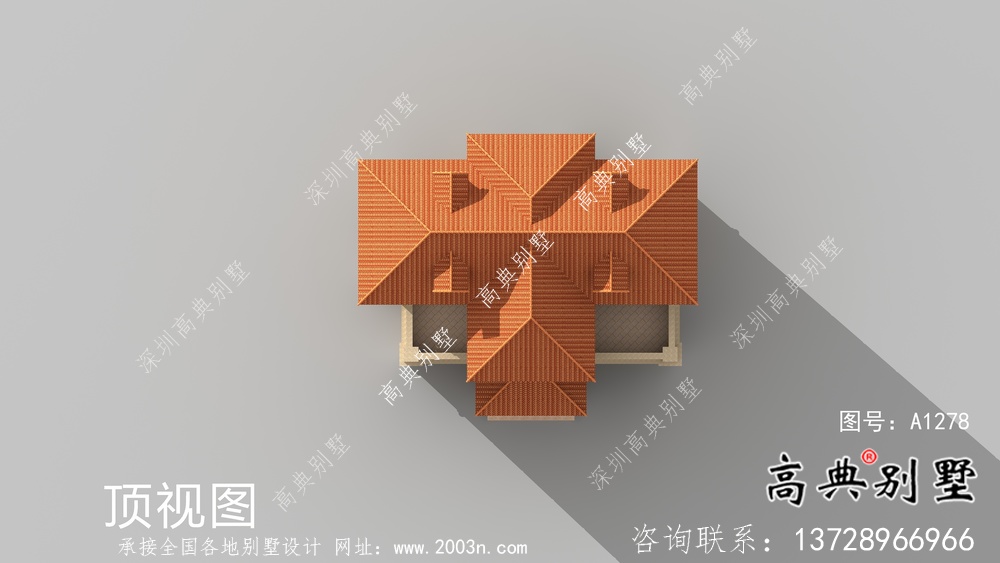 歐式三層復(fù)式小別墅圖紙及效果圖